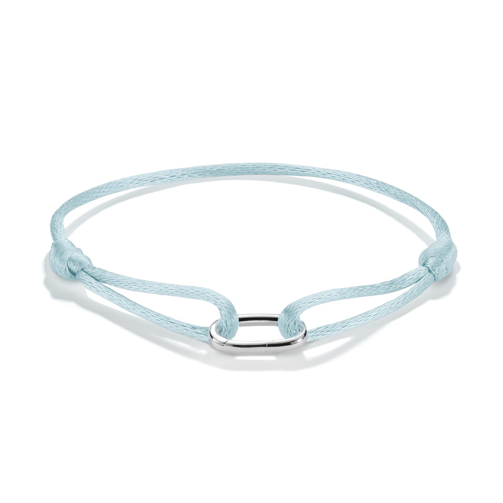 Silver Textile Bracelet Turquoise Connect