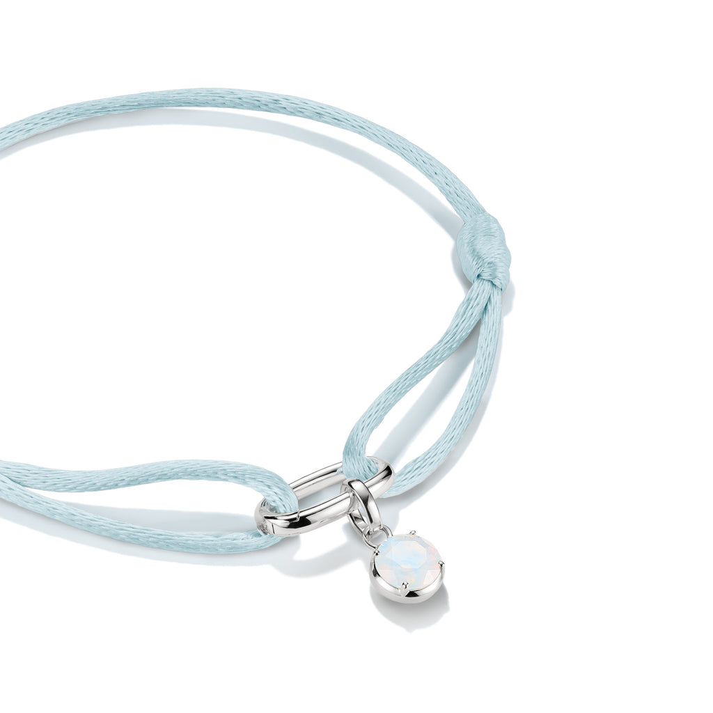 Silver Textile Bracelet Turquoise Connect