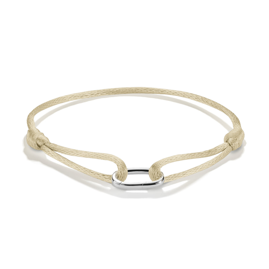 THOMAS SABO Silver Textile Bracelet Beige Connect
