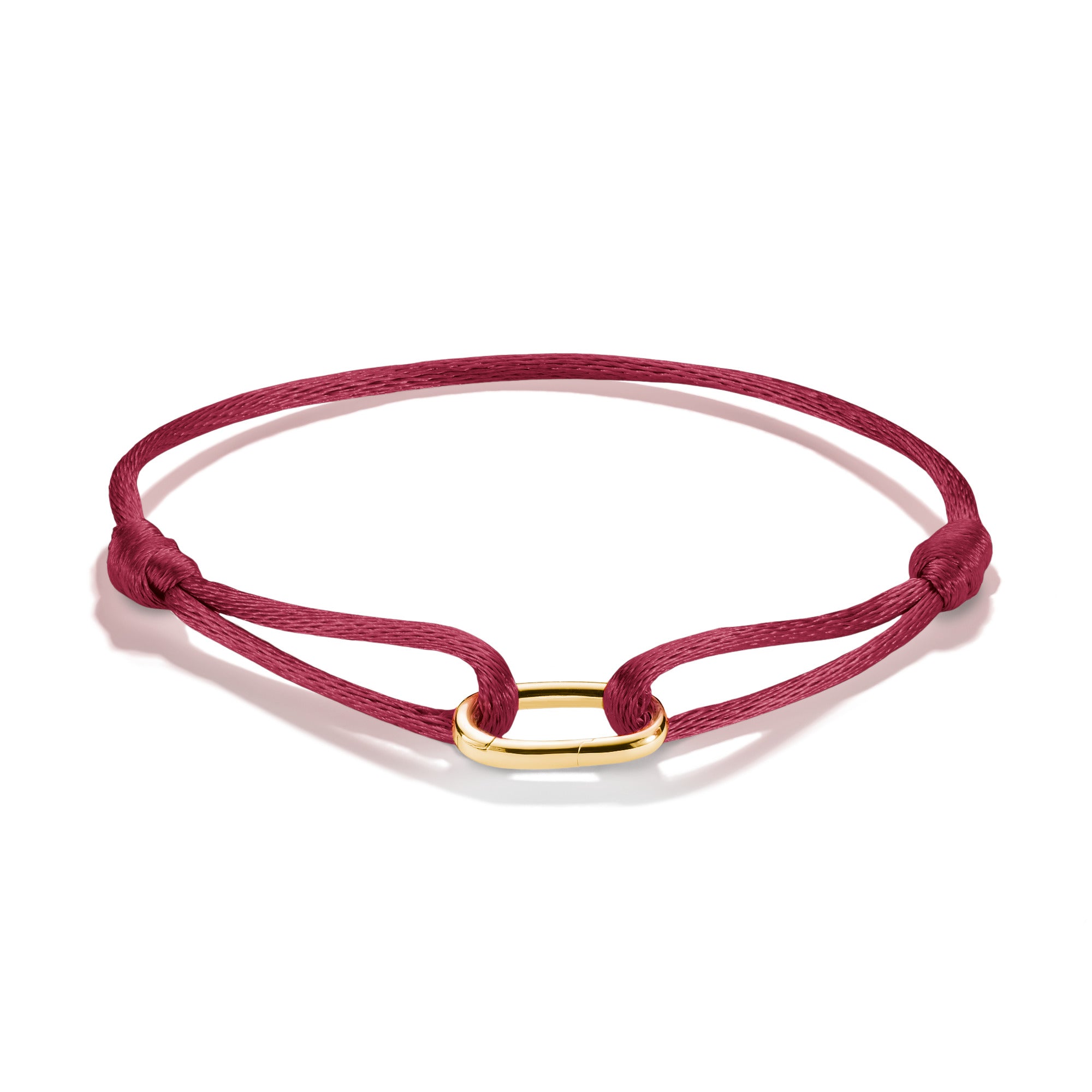 18k Gold Plated Textile Bracelet Red Connect