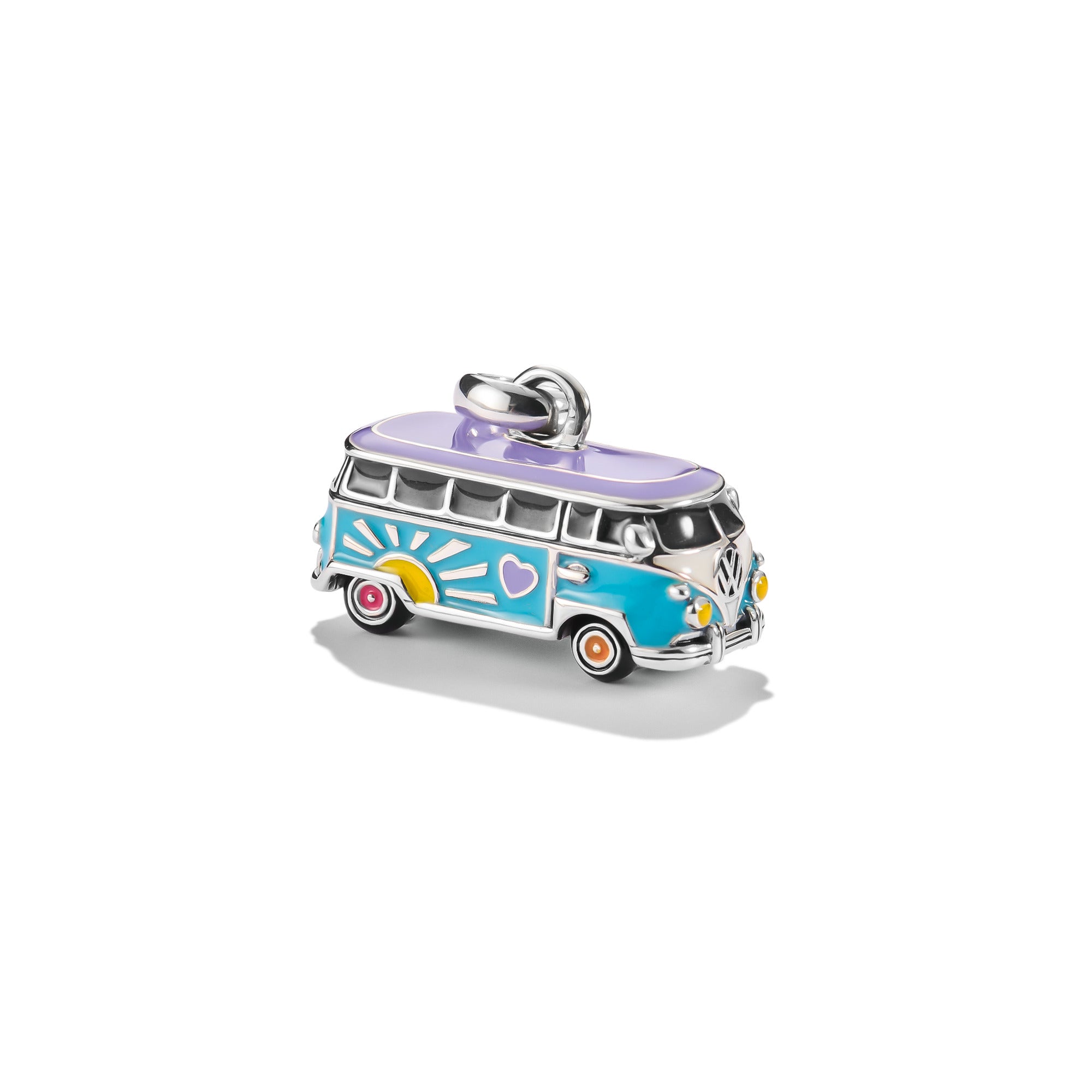 Silver Charm Pendant Volkswagen Hippie Bus Connect