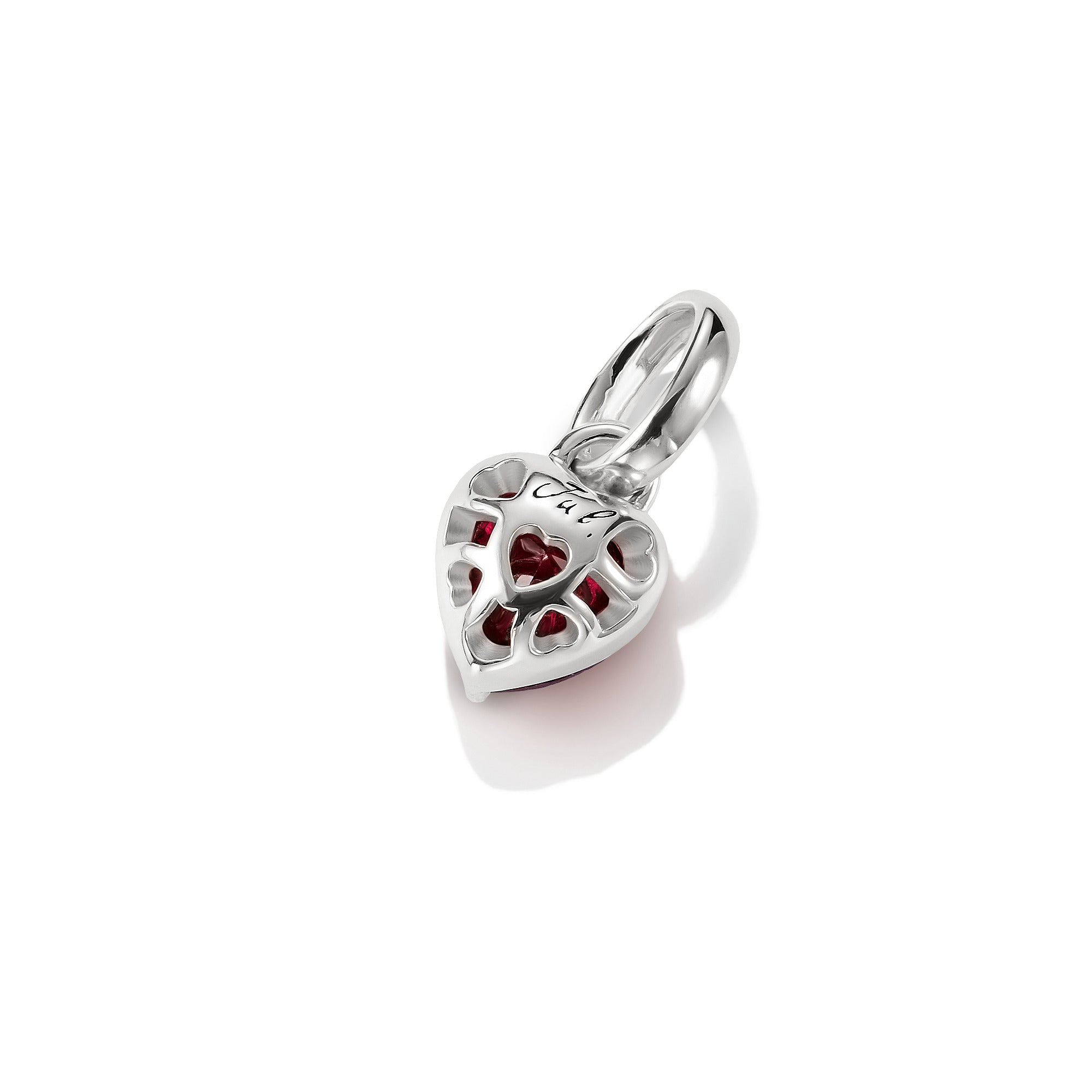 Silver Charm Pendant Heart Birthstone July Connect