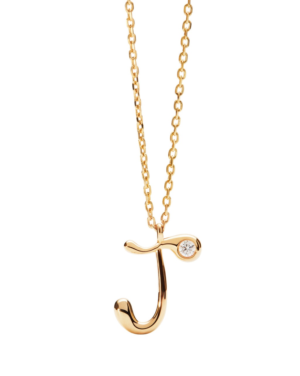 J Initial Pendant Necklace