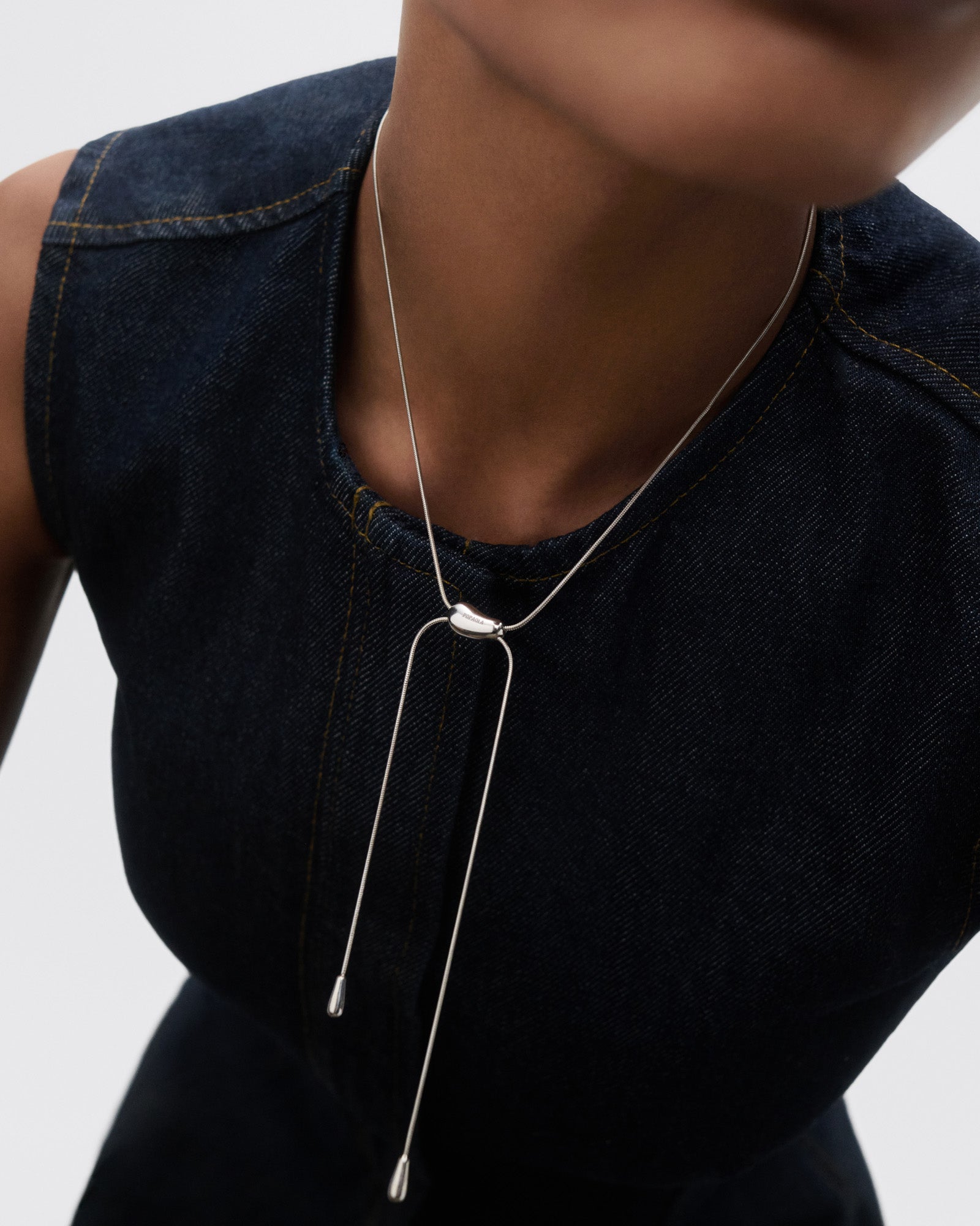 Rodeo Silver Slider Necklace