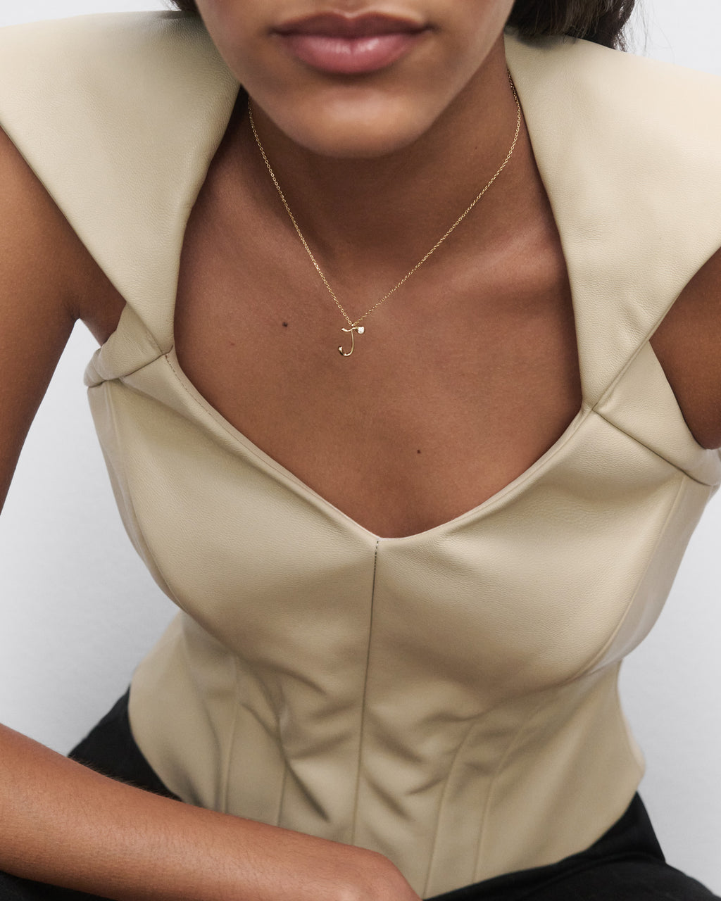J Initial Pendant Necklace