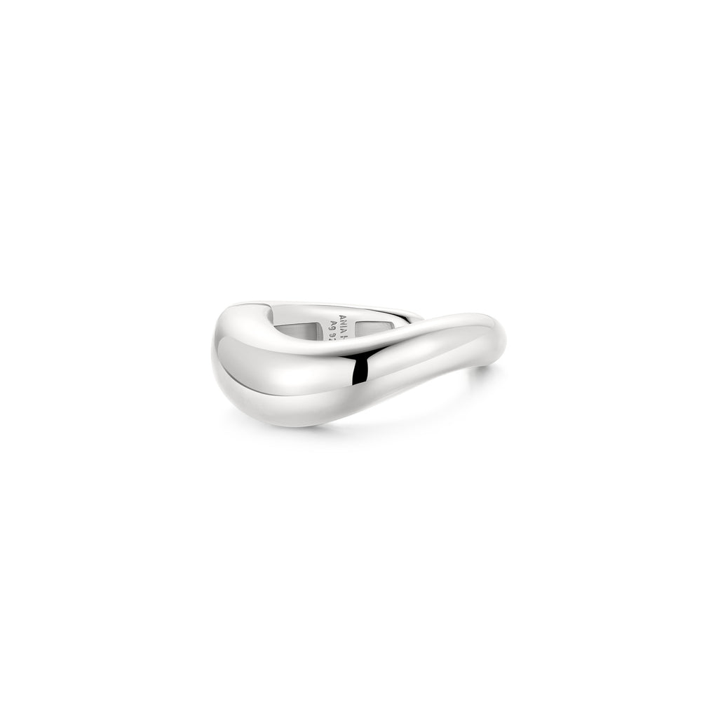 Silver Wave Ear Cuff