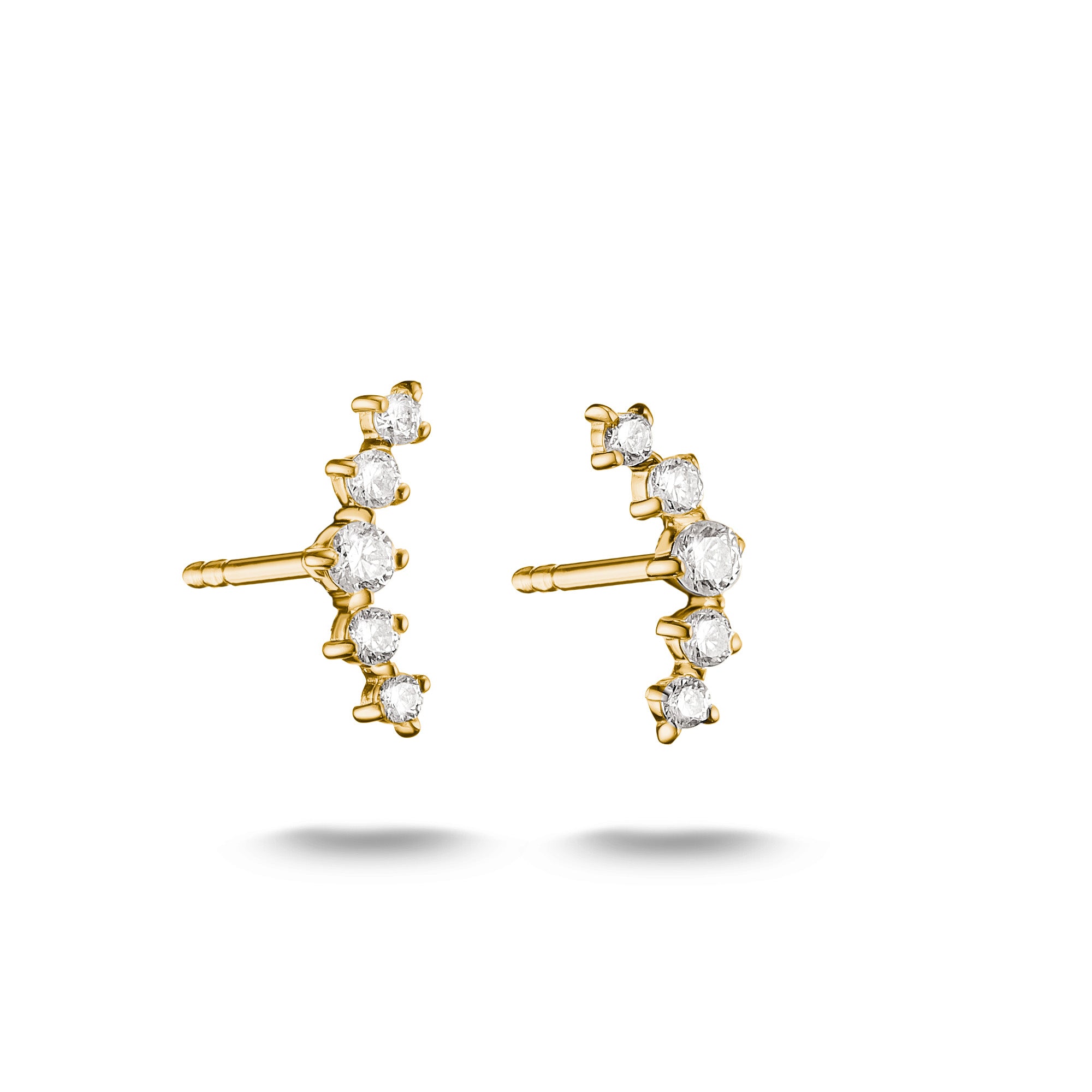 THOMAS SABO Classic Linear Stud Earrings with White Zirconia