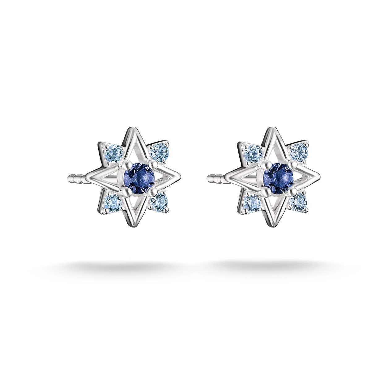 THOMAS SABO Midnight Sky Silver Blue Star Stud Earrings