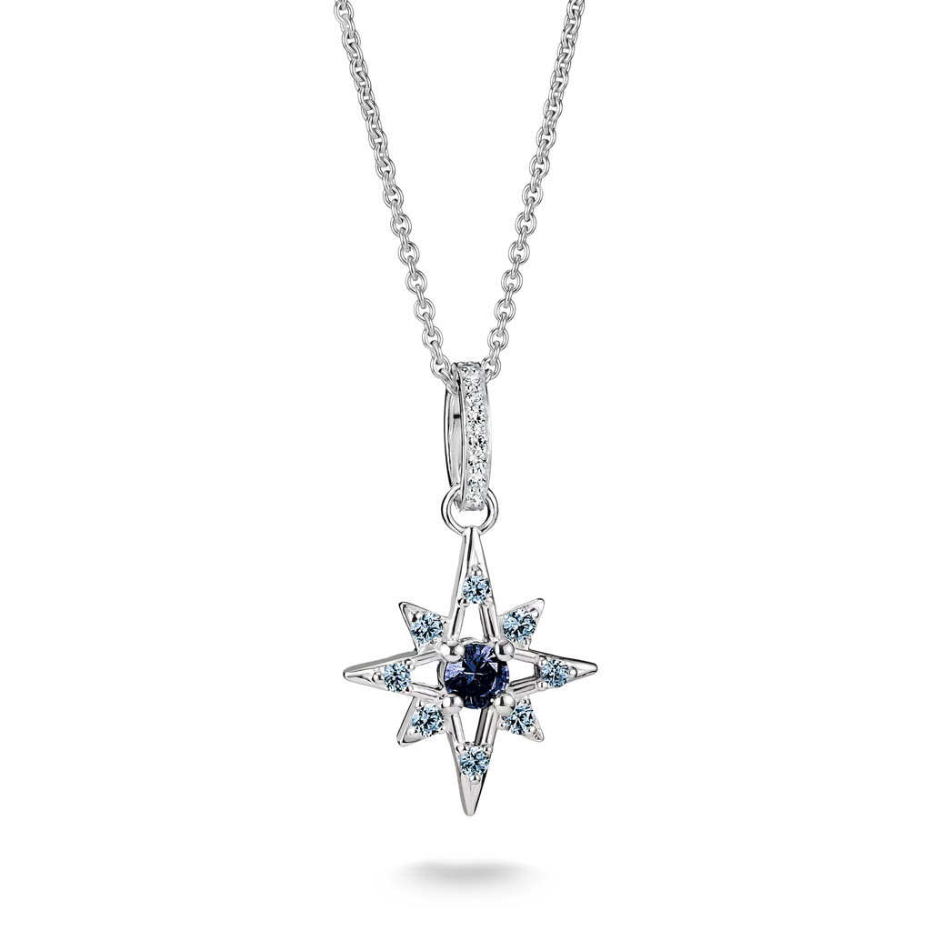THOMAS SABO Midnight Sky Silver Blue Star Necklace