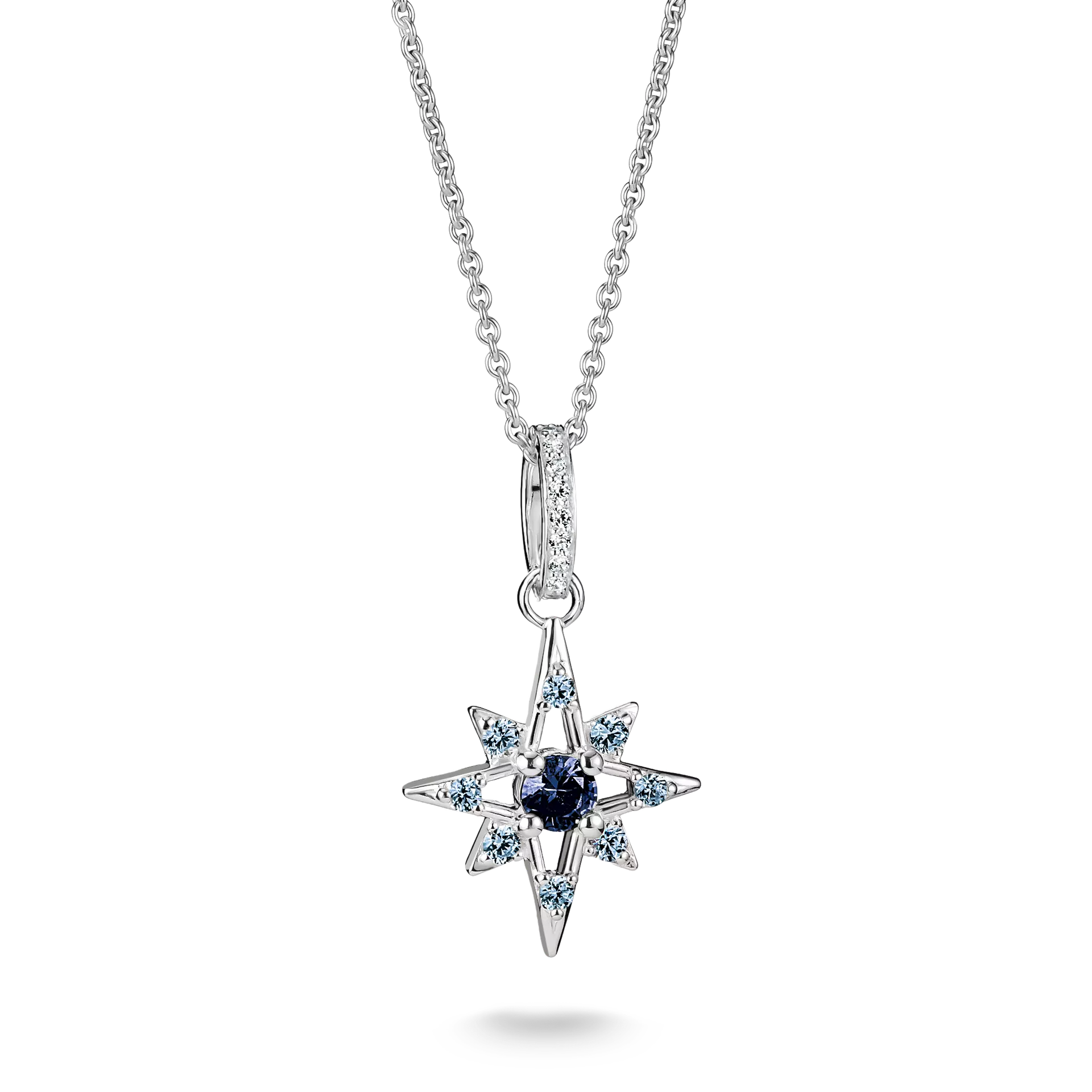 THOMAS SABO Midnight Sky Silver Blue Star Necklace