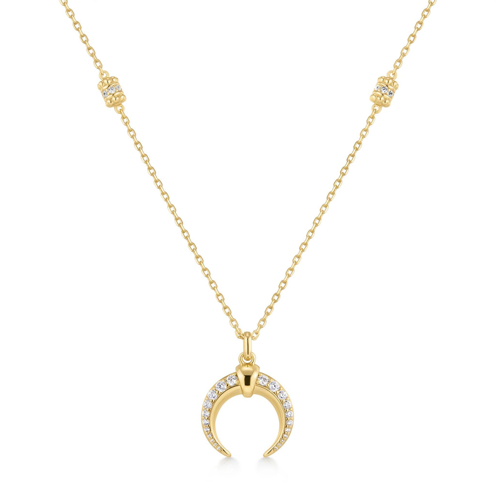 Gold Reversible Horn Necklace