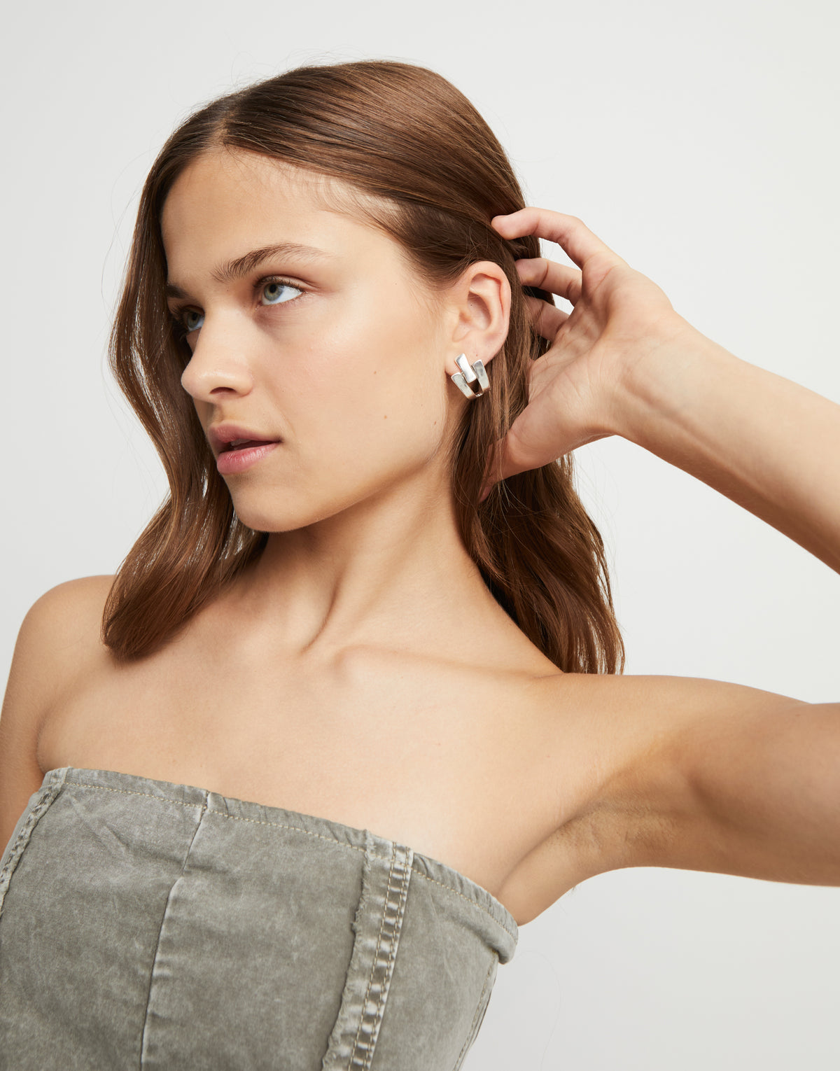 Original Triple-Curve Stud Earrings
