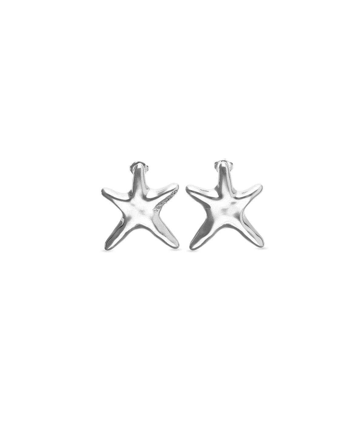 Arcadia Silver-Plated Sculpted Star Stud Earrings