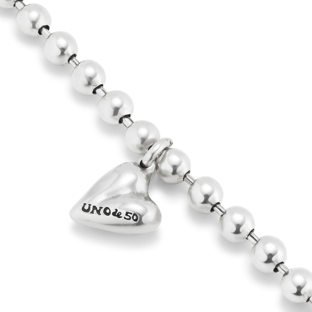 Beaded Bracelet with a Heart Charm