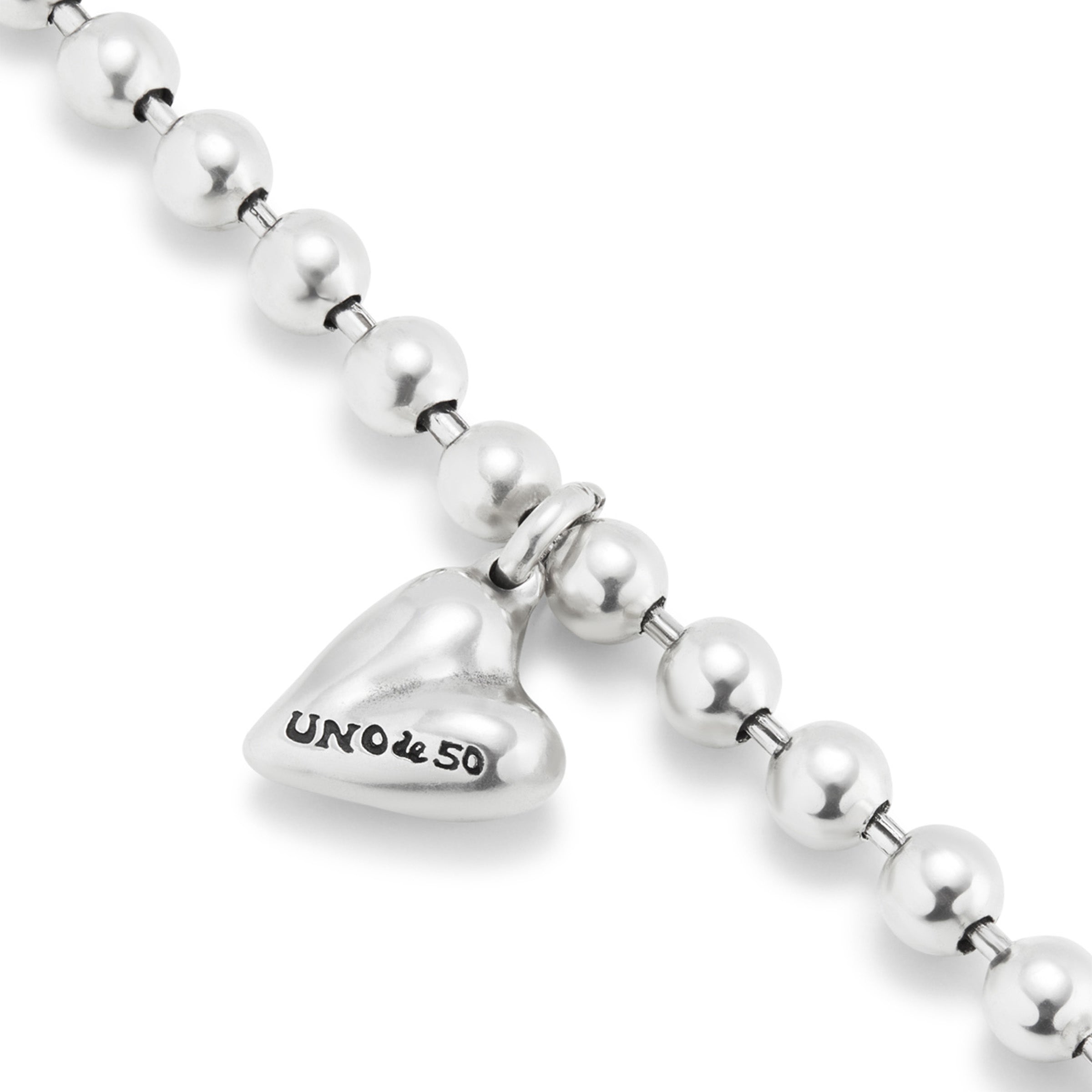 Beaded Bracelet with a Heart Charm