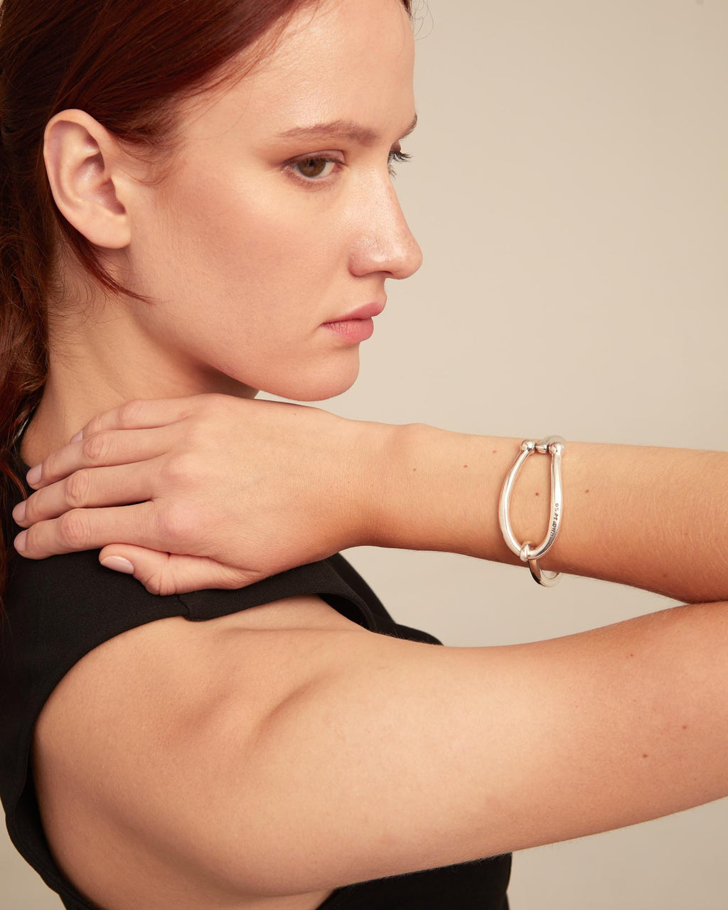 Bangle Bracelet with Large Link