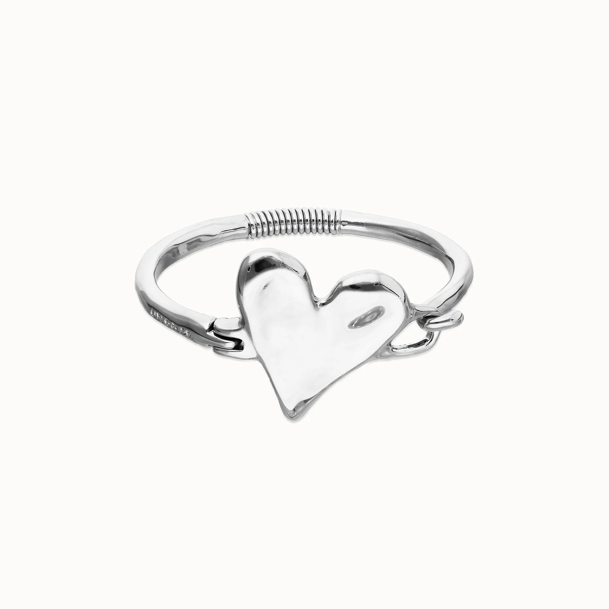 Bangle Bracelet with Heart Detail