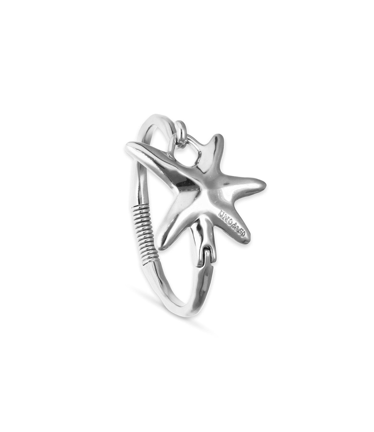 Arcadia Silver-Plated Sculpted Star Cuff Bracelet