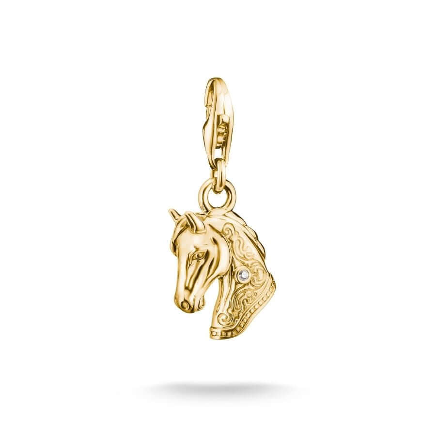 THOMAS SABO 18k Gold-Plated Horse Head Charm – Original – individual charm