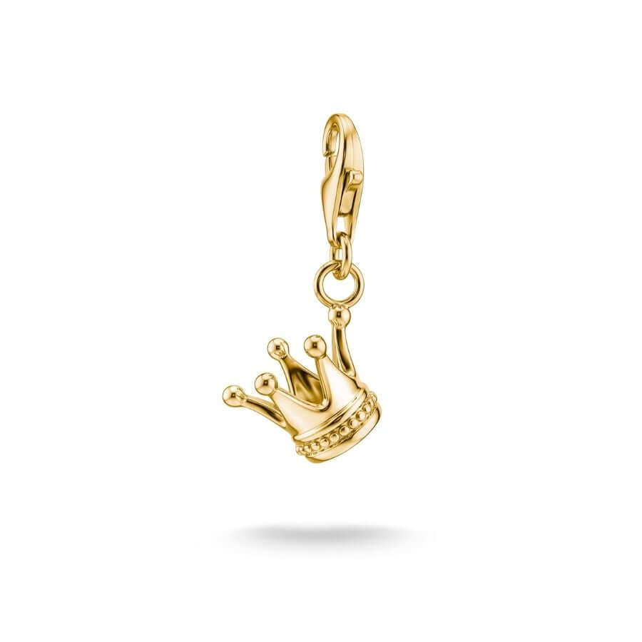 THOMAS SABO 18k Gold-Plated Crown Charm – Original – individual charm