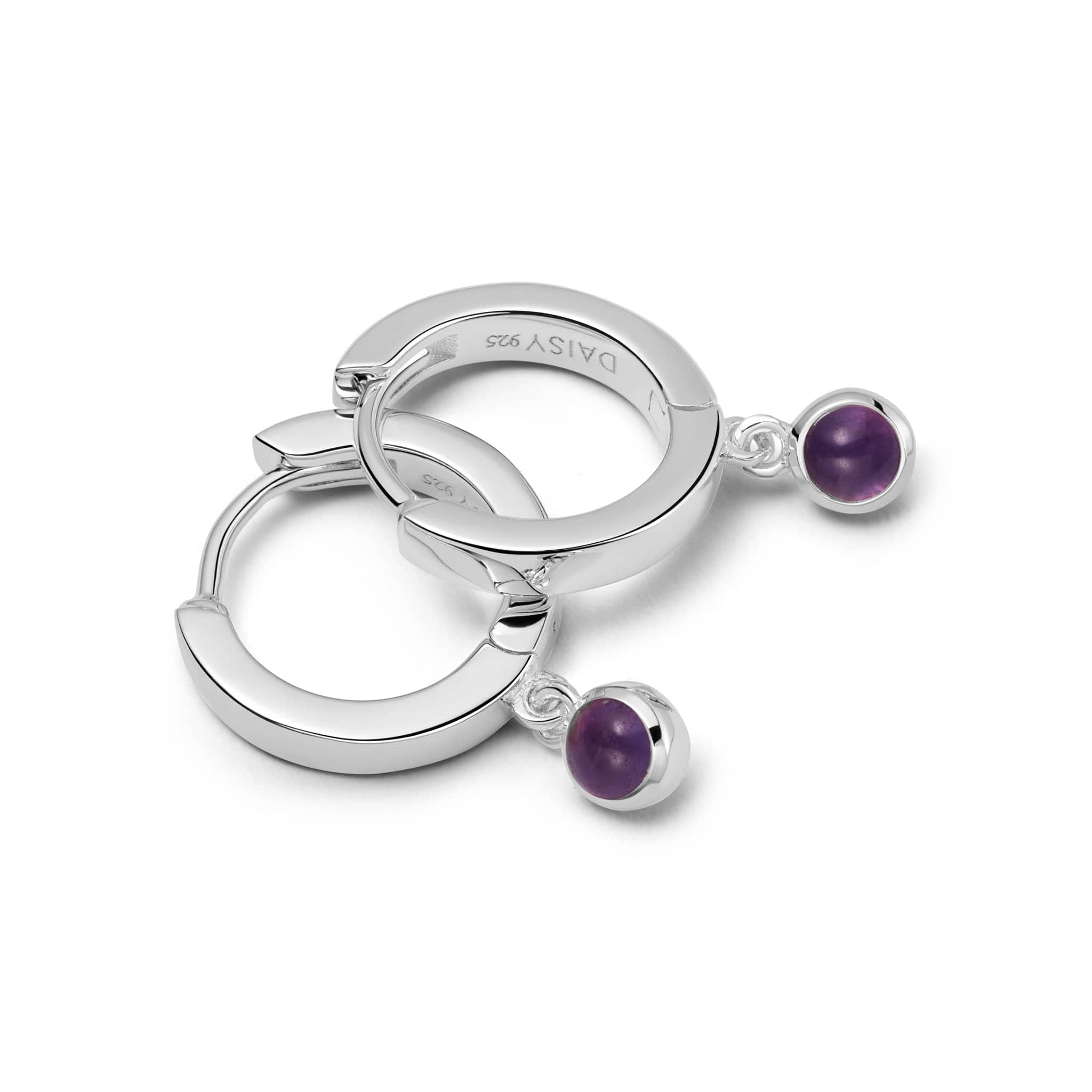 Amethyst Healing Huggies - Silver