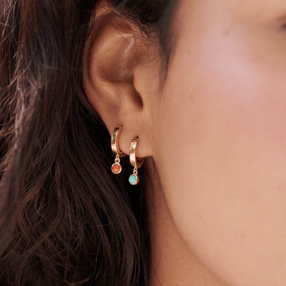 Turquoise Healing Earrings - Gold