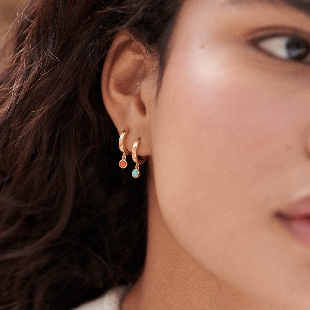 Turquoise Healing Earrings - Gold