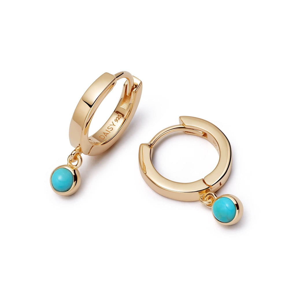 Turquoise Healing Earrings - Gold