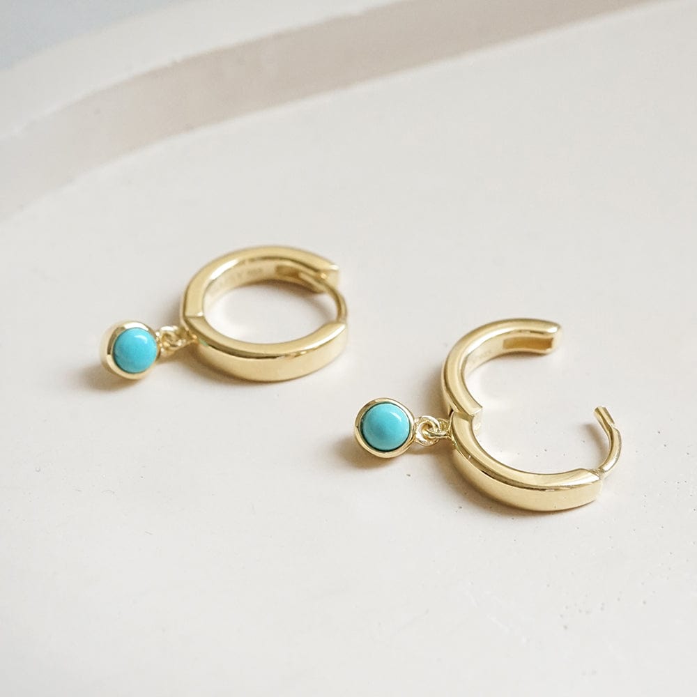 Turquoise Healing Earrings - Gold