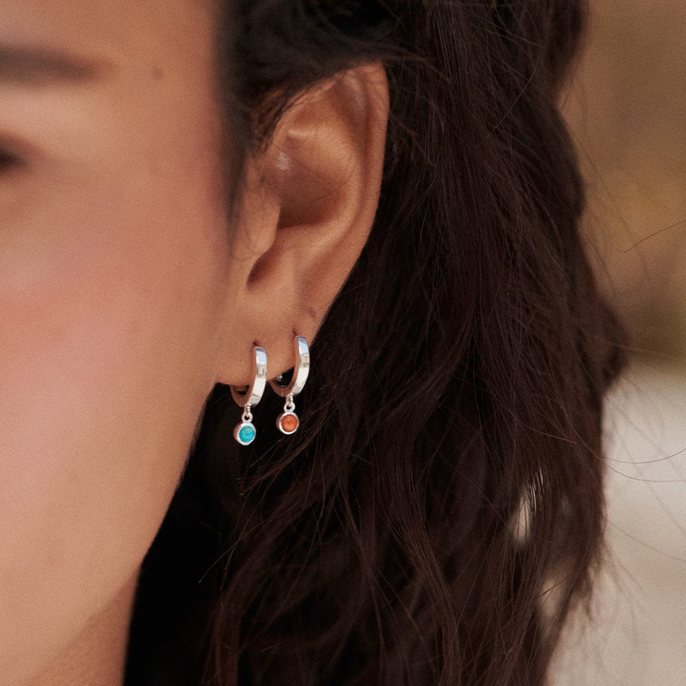 Turquoise Healing Earrings - Silver