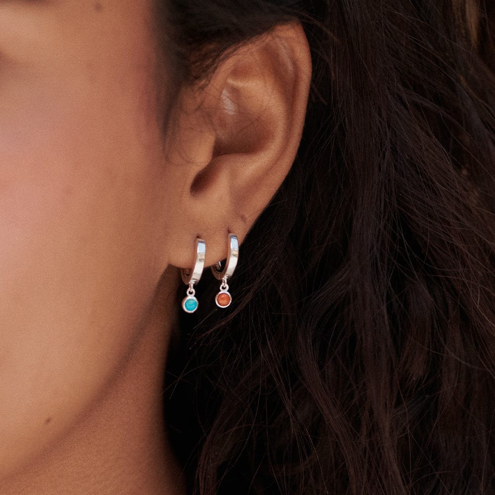 Turquoise Healing Earrings - Silver