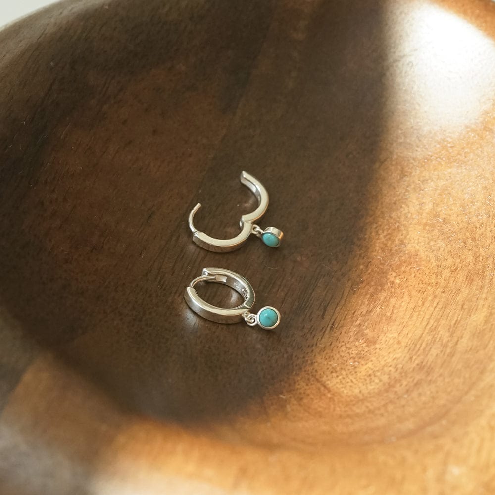 Turquoise Healing Earrings - Silver
