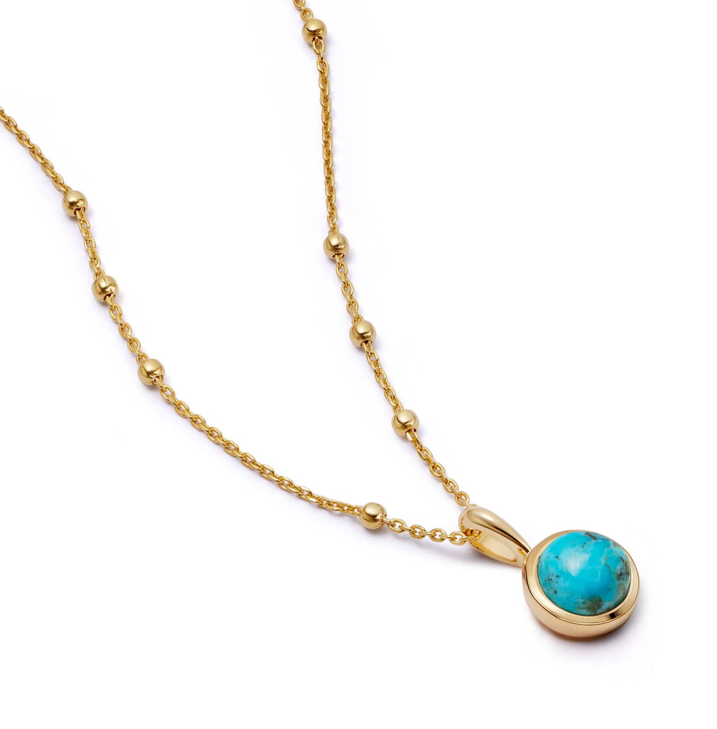 Turquoise Healing Stone Necklace Necklace - Gold