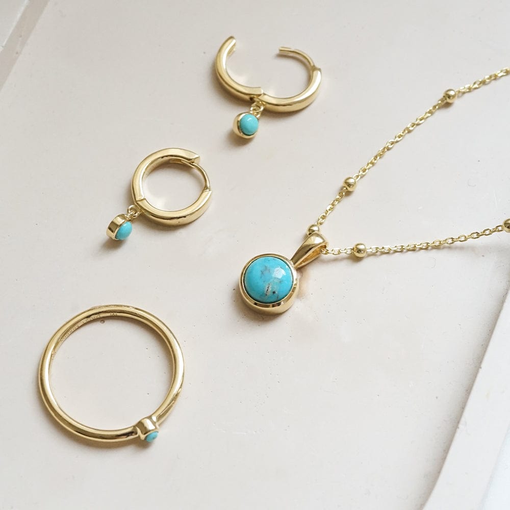 Turquoise Healing Stone Necklace Necklace - Gold