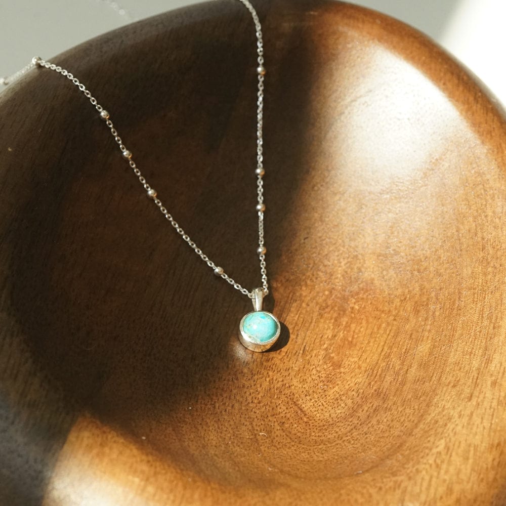 Turquoise Healing Stone Necklace - Silver