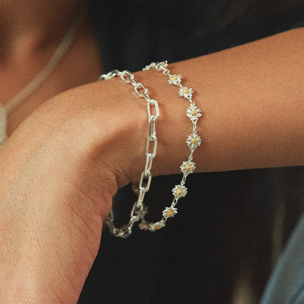Sixteen Bellis Daisy Bracelet - Silver
