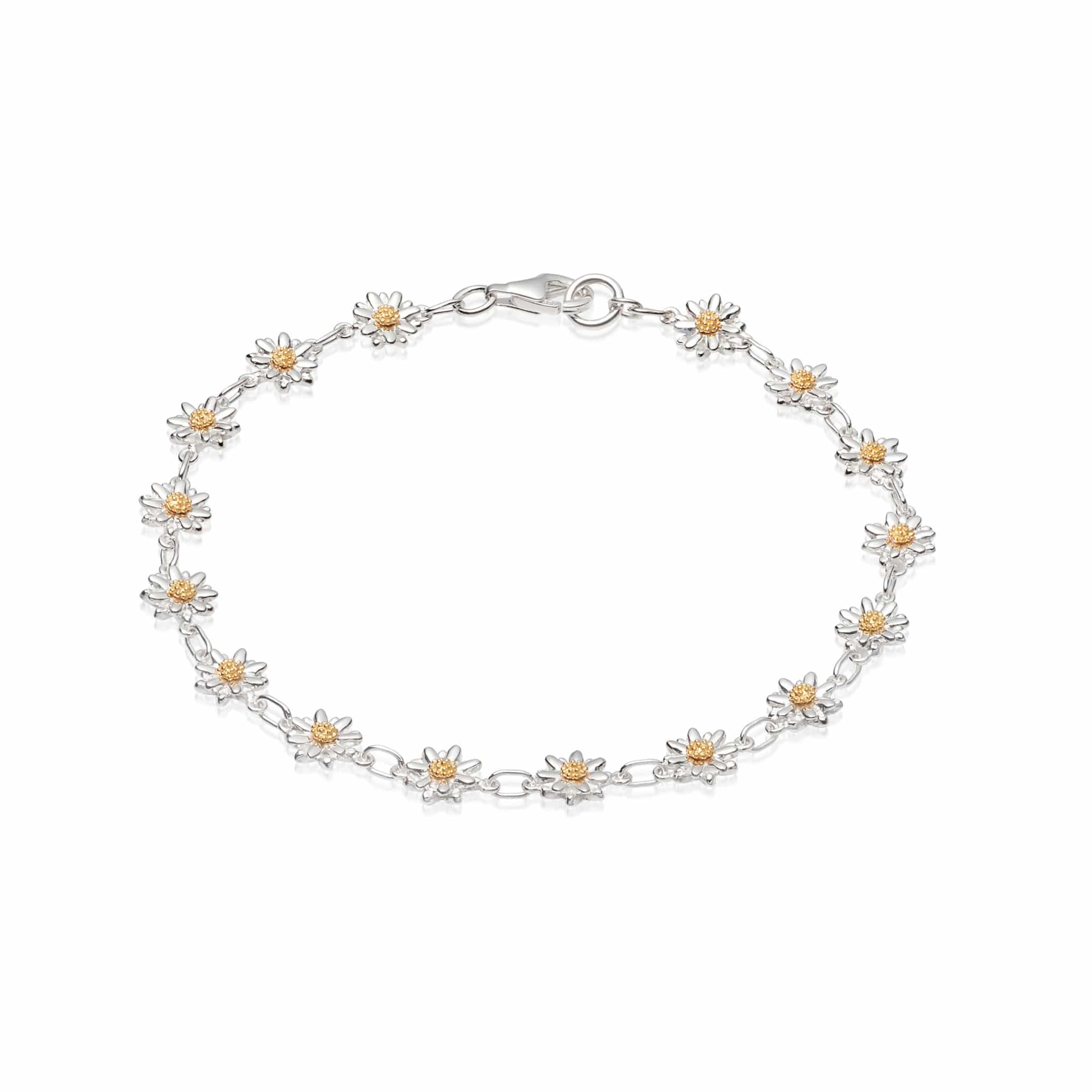 Sixteen Bellis Daisy Bracelet - Silver