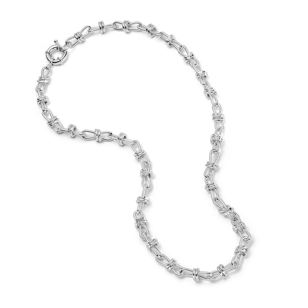 Polly Knot Chain Necklace - Silver