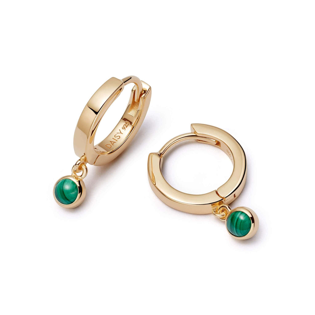Malachite Healing Huggies - Gold