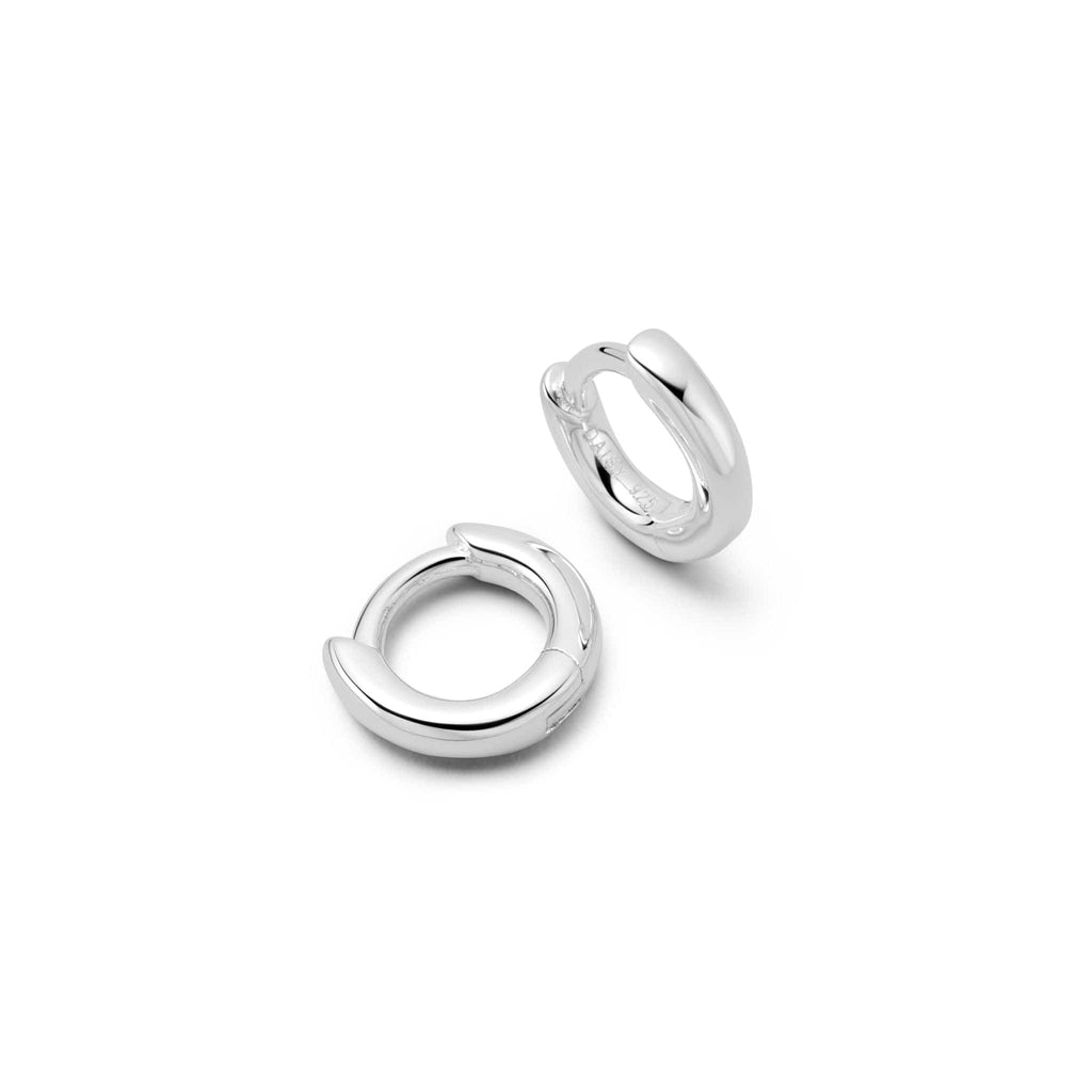 Polly Mini Huggie Earrings - Silver