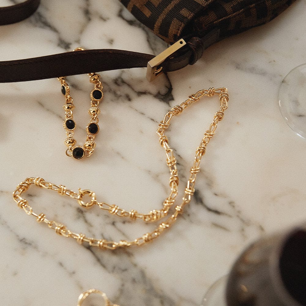 Polly Knot Chain Necklace - Gold