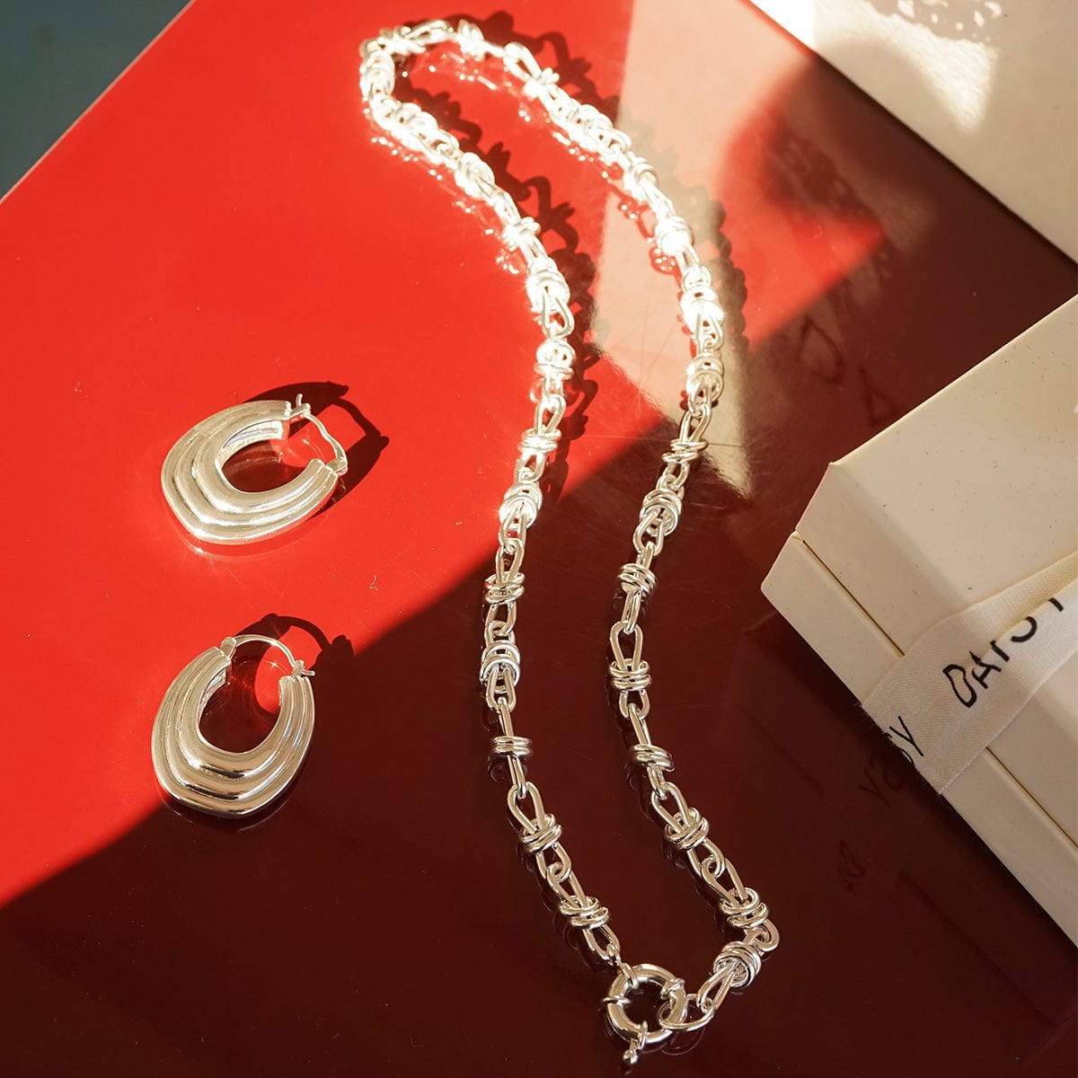 Polly Knot Chain Necklace - Silver