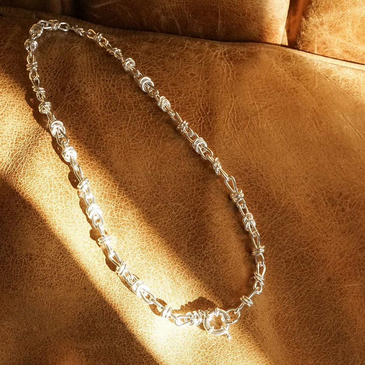 Polly Knot Chain Necklace - Silver