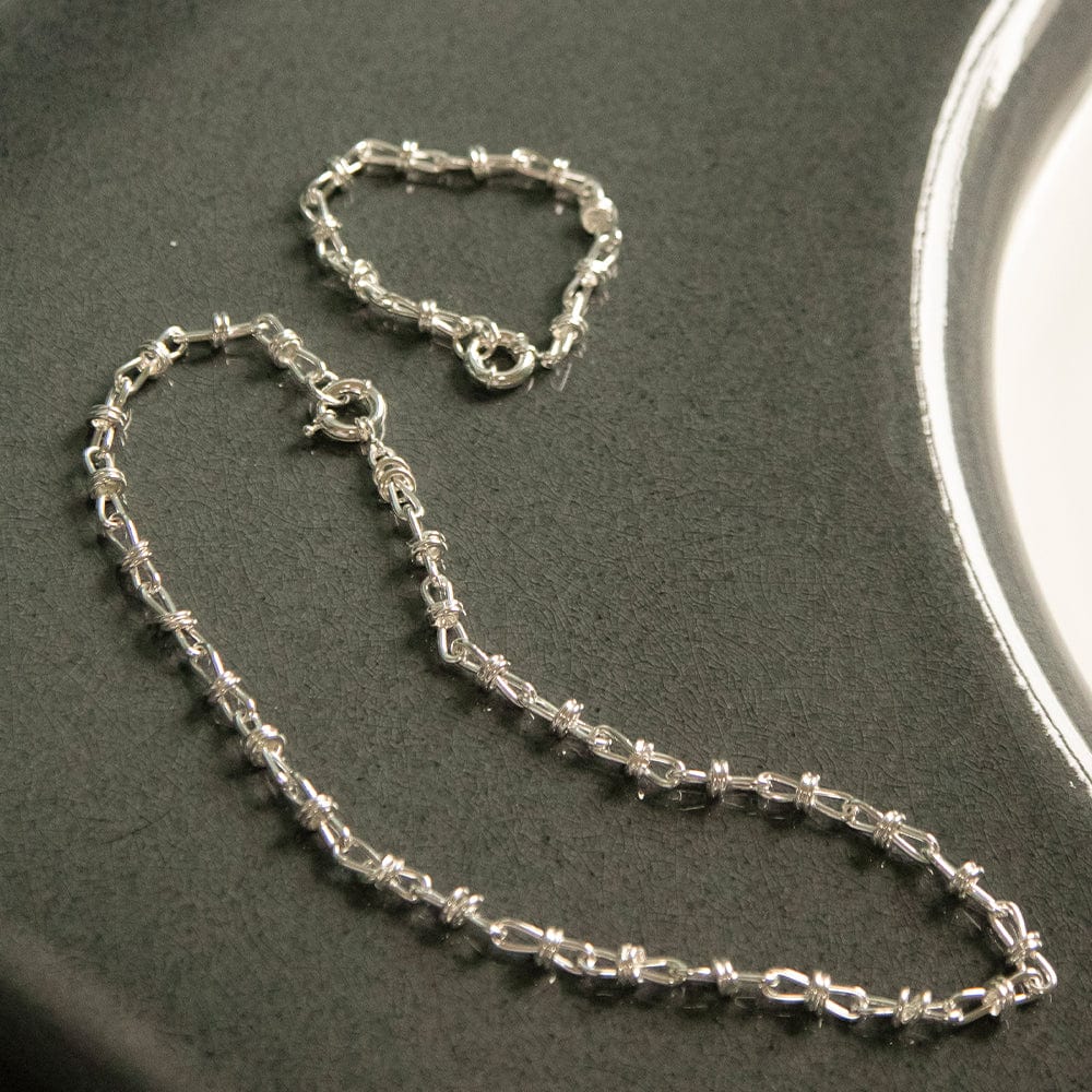Polly Knot Chain Necklace - Silver