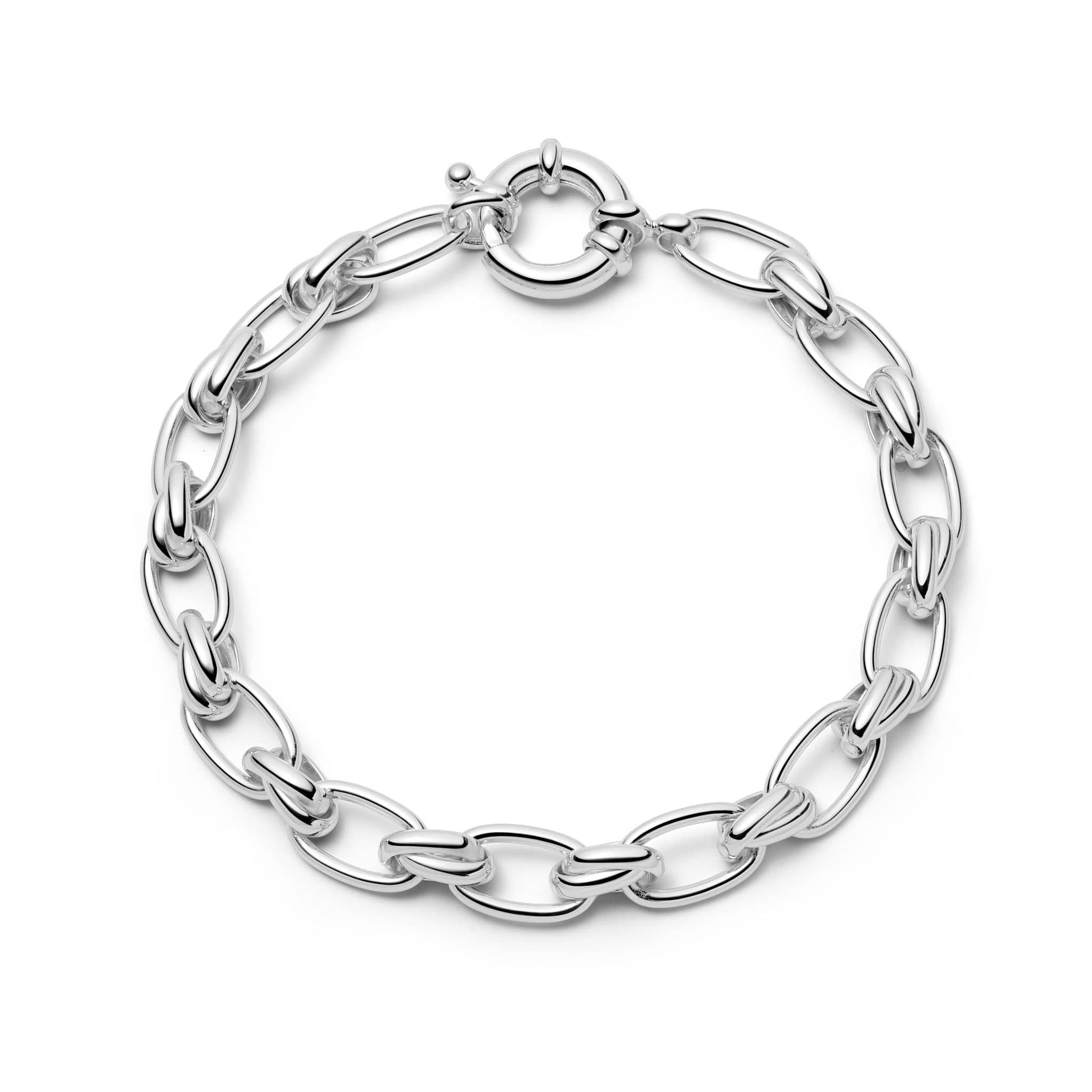 Polly Vintage Link Bracelet - Silver