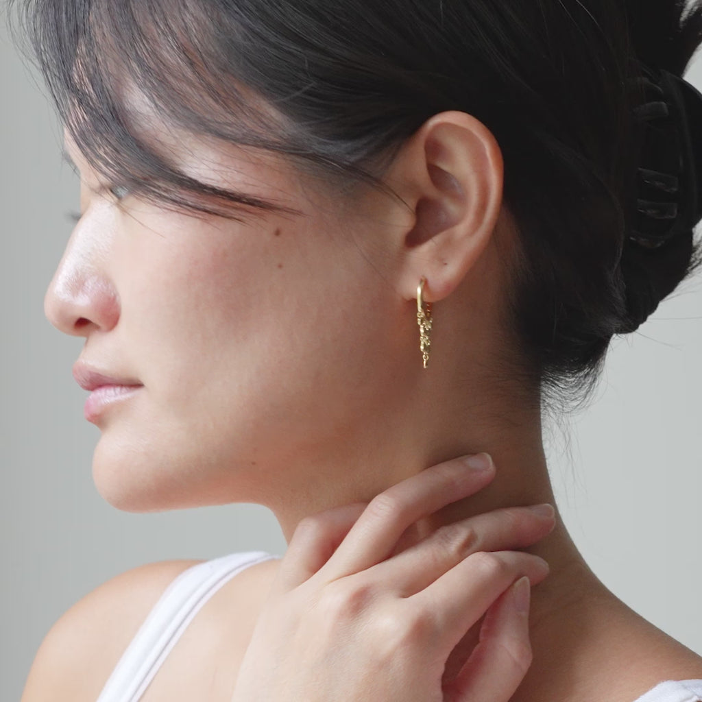 Hoop Earrings, Nara Rain, Gold-Plated