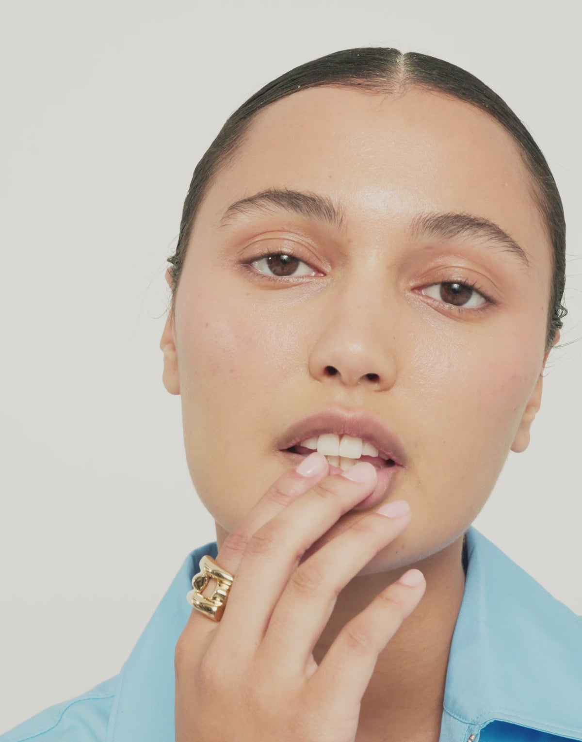 Gold-Tone Four-Loop Organic Ring