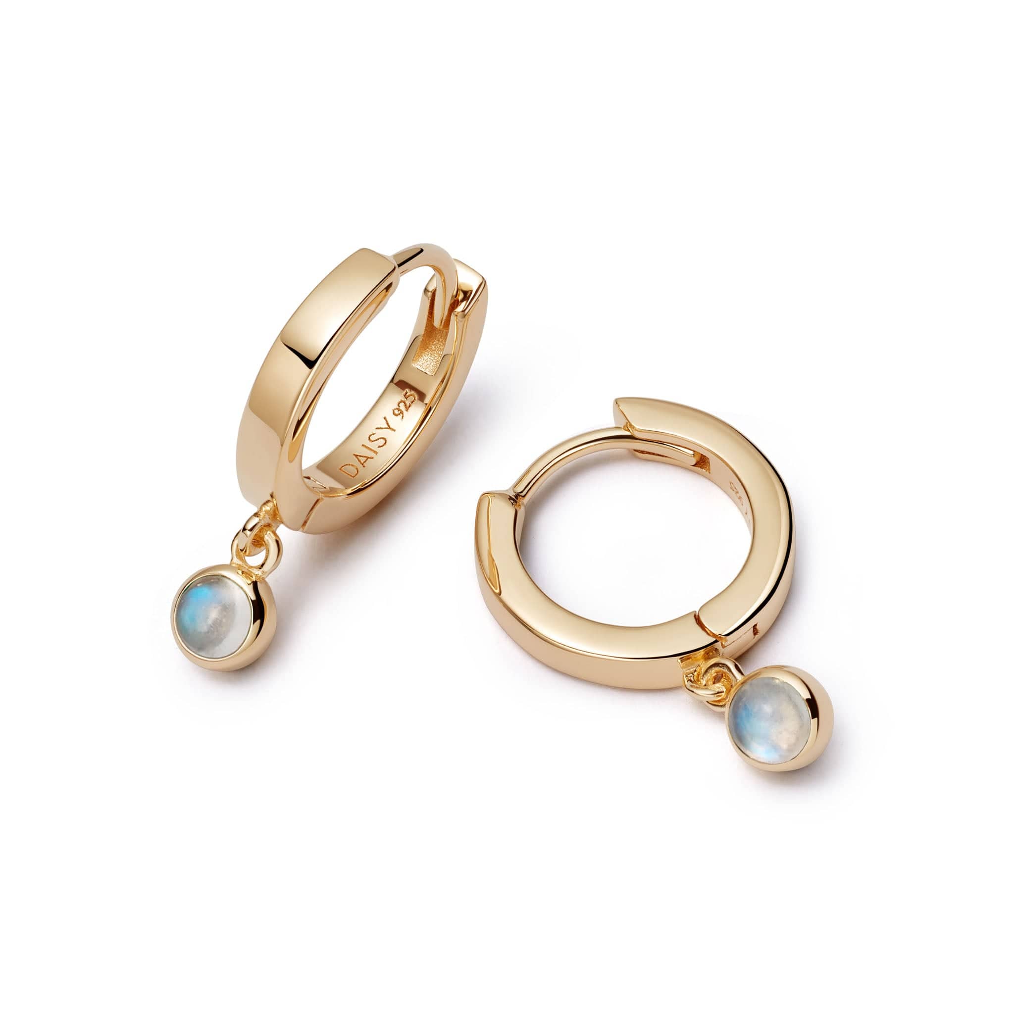 Rainbow Moonstone Healing Huggies - Gold